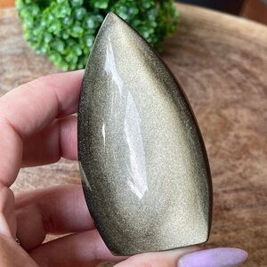 Golden Sheen Obsidian Drop Flame Freeform - No. 29